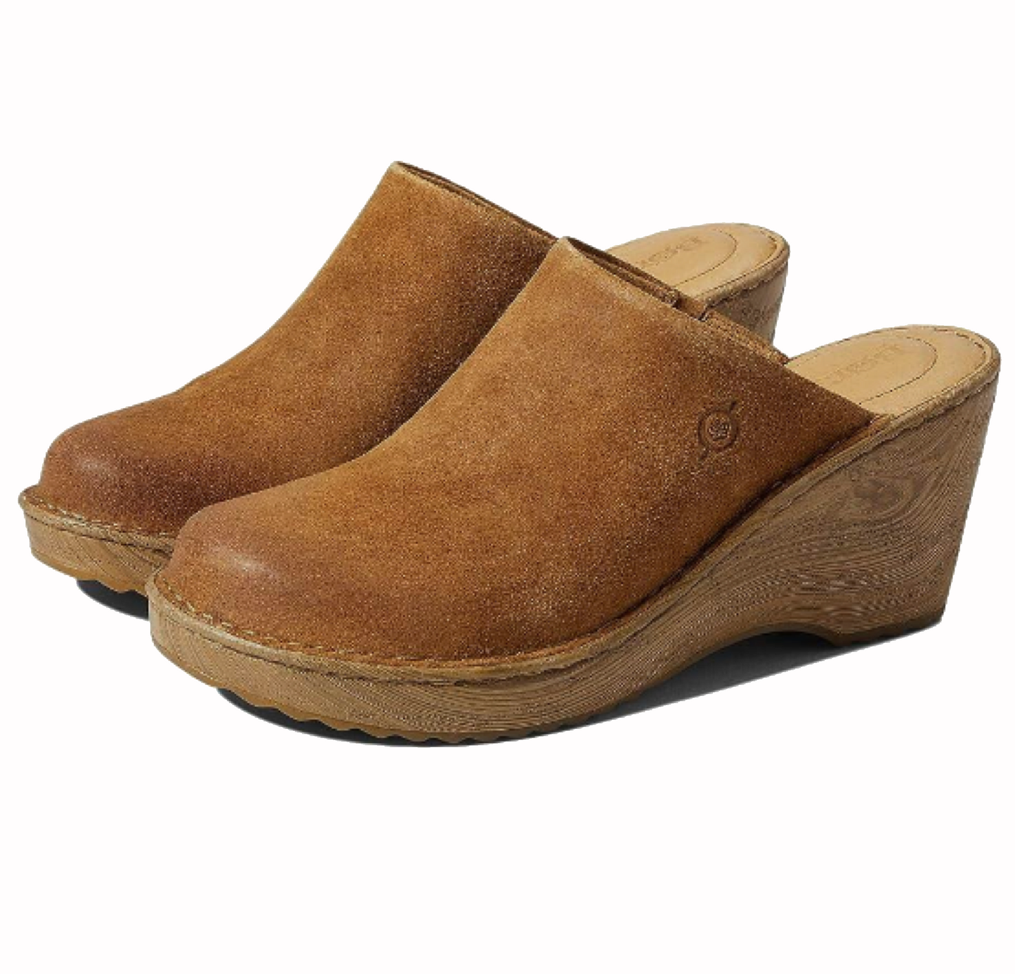 Born Natalie Distressed Suede Platform Clogs