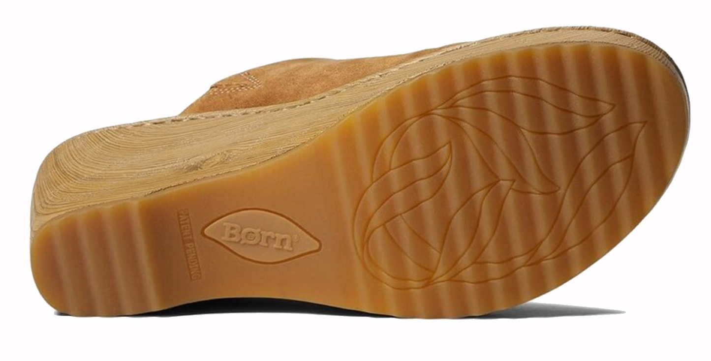 Born Natalie Distressed Suede Platform Clogs