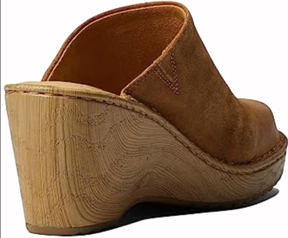 Born Natalie Distressed Suede Platform Clogs